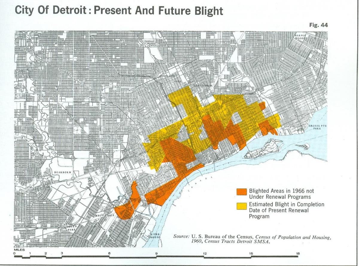 карта Детройта фітофторозом