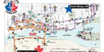 Карта Детройт марафон