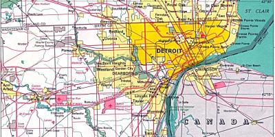 Передмісті Детройта карті