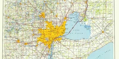 Детройт на карті США